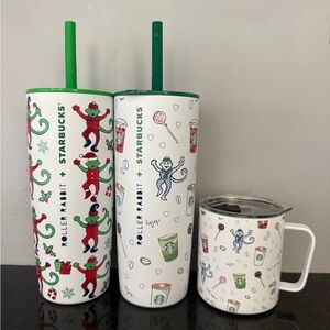 Starbucks x Roller Rabbit Festive Tumbler and BUNDLE!!! selling all 3!